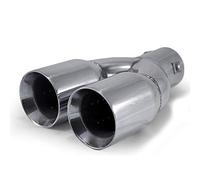 Double Dual Twin Exhaust Tip Trim Car End Pipe Tail Sport Muffler Stainless Steel Chrome Universal