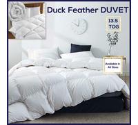 (Double) Duck Feather & Down Duvet 13.5 Tog Quilt Desgin Hotel Quality Bedding All Sizes