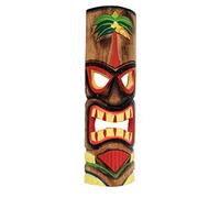 Double Duck TIKI Mask Wooden Wall Plaque 50cm Hand Carved & Painted SURFER/MAORI STYLE