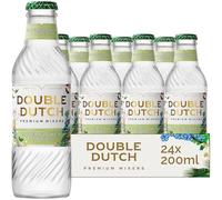 Double Dutch Elderflower Tonic Water | Low Calorie Diet Tonic Water | 100% Natural Ingredients | Gluten Free, Vegan Friendly Premium Mixer Perfect For Gin, Vodka & Cocktails | 24 x 200ml Bottles