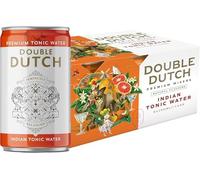 Double Dutch Indian Tonic Water | Classic Indian Tonic Water with Natural Bitterness | Gluten Free, Vegan Friendly Premium Mixer Perfect For Gin & Cocktails | 6 x 150ml Cans