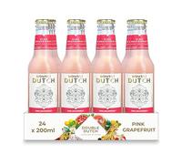 Double Dutch Pink Grapefruit Soda 24 x 200ml bottles Low Calorie Perfect Mixer for Cocktails, No Artificial Colours Preservatives or Flavours Pack of 24