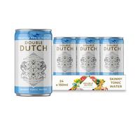 DOUBLE DUTCH Skinny Tonic Water (24 x 150ml Bottles) - Low Calorie, Diet Tonic Water for Gin and Cocktails |Gluten Free, Vegan Friendly Soft Drink