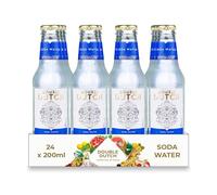 DOUBLE DUTCH Soda Water (24 x 200ml Bottles) - Low Calorie, Diet Tonic Water for Gin and Cocktails |Gluten Free and Vegan Friendly Soft Drink Perfect Mixer