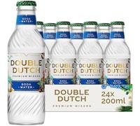 Double Dutch Soda Water | Lightly Flavoured Premium Soda Water | Gluten Free, Vegan Friendly Refreshing Soft Drink & Mixer | 24 x 200ml Bottles