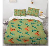 Double Duvet Cover Dachshund 200x200 cm Bedding Set with Zipper Closure Ultra Soft Microfiber 3D Cute Dog Quilt Cover 3 Pieces with 2 Pillowcase 50x75（MXX 25-6）