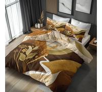 Double Duvet Cover Set Abstract Bedding - 3 Piece with 2 Pillowcases, Art Landscape Printed Design, for Bedroom Decor, Soft Brushed Microfiber, Zip Fastening - WA806