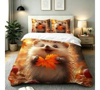 Double Duvet Cover Set Orange Hedgehog 200x200, ZQ8103