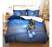 Double Duvet Cover Set Paw Patrol Printed Duvet Covers Double Size Bedding Sets Extra Soft Microfiber Easy Care Hypoallergenic for Boys Girls Adults Quilt Cover with Zipper Closure with Pillowcase