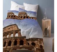 Double Duvet Cover Set Theater 3D Printed City Buildings Bedding Set Brushed Microfibre Quilt Cover 200x200 cm with Zipper Closure and 2 Pillowcases 50x75 cm c2043