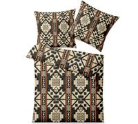 Double Duvet Cover Sets Aztec Geometric for Kids Teens Bedroom | 3 Piece Bedding Soft Microfiber 3D Tribal Southwestern Quilt Cover Bedding Set with Pillows Case, 200x200 cm M-1637