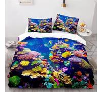 Double Duvet Cover Under the Sea Premium Brushed Microfiber Duvet Cover Ultrasoft Hypoallergenic Double Bed Set Non Iron Luxury Bedding Set With Zipper Closure 5G10X272133