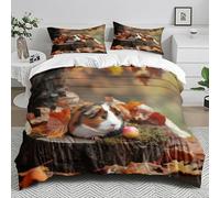 Double Duvet Set 200X200Cm Leaf Bedding & Linen Soft And Snuggly,Kids Single Duvet Cover Set Easy Care,Duvet And 2 Matching Pillow Set,Bedding Sets