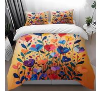 Double Duvet Set 200X200Cm Yellow 3 Pcs With Zipper Closure + 2 Pillowcases,Soft Comfy Breathable Quilt Covers Bedding Set, Microfiber Quilt Duvet Cover