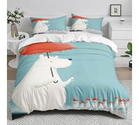 Double Duvet Set 200X230Cm Ink And Wash Bedding & Linen Soft And Snuggly,Kids Single Duvet Cover Set Easy Care,Duvet And 2 Matching Pillow Set,Bedding Sets