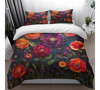 Double Duvet Set Abstract Purple Green Duvet Cover Sets Microfiber Soft Bedding Double Bed Set Washable Hidden Zipper Closure Bedding Includes Pillow Cases 2 Pack 50x75cm