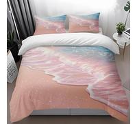 Double Duvet Set Pink Light Orange Duvet Cover Sets Microfiber Soft Bedding Double Bed Set Washable Hidden Zipper Closure Bedding Includes Pillow Cases 2 Pack 50x75cm