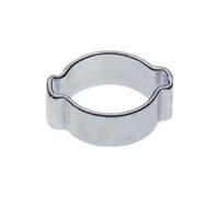 Double ear hose clamp, clip - 10 mm, galvanized, 100 pcs