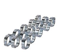 Double Ear Pipe Tube Clips Clamps Hose Fuel Clamp Hydraulic 20mm - 23mm 15pc