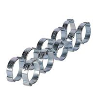 Double Ear Pipe Tube Clips Clamps Hose Fuel Clamp Hydraulic 23mm - 27mm 10pc