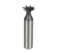 Double-Edged Dovetail Router Bit 45/55/60° Practical Milling Cutter Straight Shank 8/10/12/14/16 Flute HSS End Mill