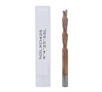 Double - Edged End Mill Cutter, CNC Router Bits for Wood Metal Plastic, Carbide Tungsten Steel Milling Cutter with Oversized Spiral Design, High Efficiency Double Flute Tools for E (4 * 4 * 25 * 60L)