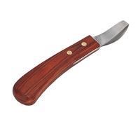 Double-Edged Hoof Knife - Wooden Handle Hoof Trimming Tool for Horses, Donkeys, and Cows - Non-Slip Equine Grooming and Multipurpose Hoof Cutter