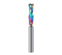 Double Edged Spiral Carbide End Mill with Large Groove Design for Superior Chip Discharge and Cutting Performance (6.35x6.35x25x63.5)