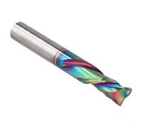 Double-edged Spiral Carbide Router Bits With Dlc Nano-coating For High Speed Cutting, Anti-vibration 2 Flute End Mill For Woodworking, 6mm And 6.35mm Shank Compatibility(6x6x17x50)