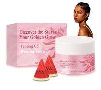 Double Effect Tanning Gel - Naturally Boost Melanin & Nourish Moisturise Skin, Fast Bronzing Cream with Natural Formula, Enhancing Your Natural Skin Tone for A Genuine, Sun-Kissed Glow, 50g (1PC)