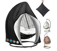 Double Egg Chair Cover, 210D Oxford Fabric Outdoor Hanging Double Egg Chair Covers, Waterproof Egg Swing Chair Dust Cover With Zipper and Drawstring 230 X 200cm