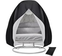 Double Egg Chair Cover, Garden Egg Chair Covers Waterproof, Patio Hanging Egg Chair Cover with Zipper, Waterproof Anti-Dust Durable Oxford Fabric, Patio Garden Furniture Protector (B)