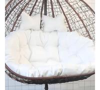 Double Egg Chair Cushion Replacement, 2 Person Hammock Swing Chair Cushion, Waterproof and Detachable Hanging Basket Chair Cushion for Garden Indoor Outdoor(B)