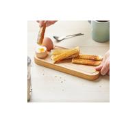 Double Egg Cup and Toast Serving Board In Solid Oak MijMoj Design Light Oak One Size