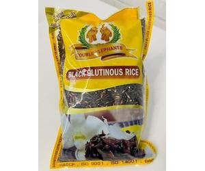 Double Elephants Thai Black Glutinous Rice, 1kg