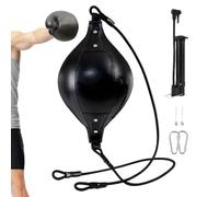 Double End Bag - 40 cm Flexible Punching Ball, Elastic PU Leather, Boxing Training Device, Gym Fitness Coordination Core Exercise, Workout Speed, Reflex Punch Bag for Boxing, Matte Rhythm Management