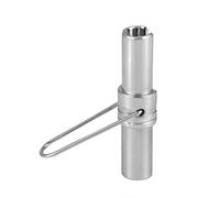 Double-End F Connector Removal Tool, RG6 RG59 RG11 Coax | Dual sided sleeve wrench securely loosens seized fittings, prevents inner core twisting