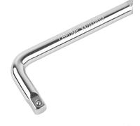 Double End L Type Socket Wrench Mirror Finish Oxidation Resistant Chrome Vanadium Steel Anti Slip Handle 1/4 3/8 1/2 Inch Silver Hand Tool for Mechanics(1-4)