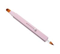 Double End Lip Brush Portable Retractable Pink Applicator