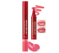 Double-end Lip Liner Stain, Semi-permanent Tattoo Lipliner Waterproof, Longlasting Colour Lip Marker Stain, Lips Plumper Tint, Highly Pigmented Liquid Lipstick Hold for 24h Moisturising Lips Makeup,03