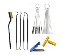 Double-End Nylon Brush & Needle Airbrush Cleaning Kit, Stainless Steel Spray Gun Nozzle Cleaning Tool Set for Unclogging and Repairing Equipment