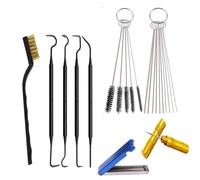 Double-End Nylon Hook Airbrush Cleaning Kit, Spray Gun Nozzle Cleaner Tool Set with Stainless Steel Needles and Brushes for Automotive & Hobby Repair