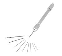 Double End Pin Vise Chuck 10 Pcs Micro Drill Bit Set for Jewelry Watch Repair Tool - Mini Pin Vise, Convenient for Projects