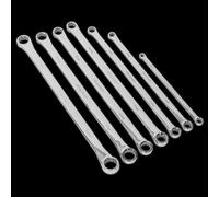 Double End Ring Spanner Set 7pc Extra-Long Metric