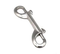 Double End Snap Clip Made from Resistant 316 Stainless Steel for Use in Saltwater and Freshwater Environments with Convenient One Hand Operation (100mm)