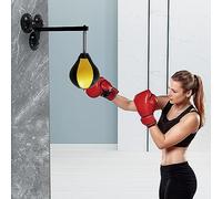 Double End Speed Ball,Boxing Speed Ball,Hanging Punching Speed Bags with Stand/Sucker,Doorway Boxing Reflex Ball for Adults Teens,Home Office Gym Stress Relief