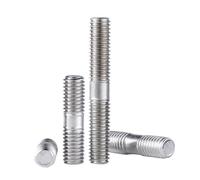 Double End Thread Rod,M3 M4 M5 M6 M8 M10 M12 M16 304 Stainless Steel Double End Thread Rod Double End Bolts Stud Bolt Tooth Stick Dual Head Thread Bar(160mm,M10 1PCS)