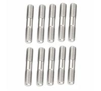 Double End Threaded Stud Screw Bolt, Screw Pitch 10Pcs M2 M2.5 0.4mm 0.45mm Pitch Double End Thread Screw Bolts Right Left Hand Threaded Screw Stainless Steel Thread Stud Shaft nut(180mm,M2)