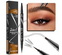 Double Ended 2 In 1 Liquid Eyebrow Pencil With Four Fork Tips For Natural Brows And Sweatproof For Women Precise Eyebrow Shaping
