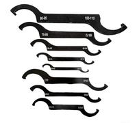 Double-Ended Adjustable C Hook Wrench Set for Shock Absorbers & Engraving Machines 8PCS Durable 45# Carbon Steel Non-Slip Grip Precision Tool for Mechanics & DIY Projects